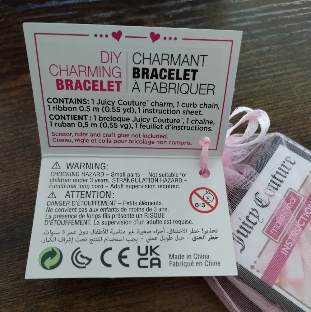 Juicy Couture DIY Charming Kids Bracelet Kit NWT